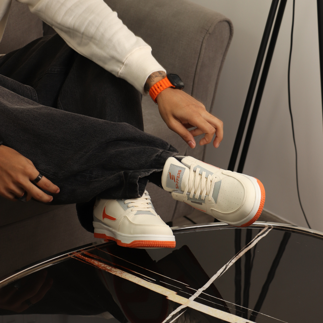 Brions Sneakers (Cream Orange)