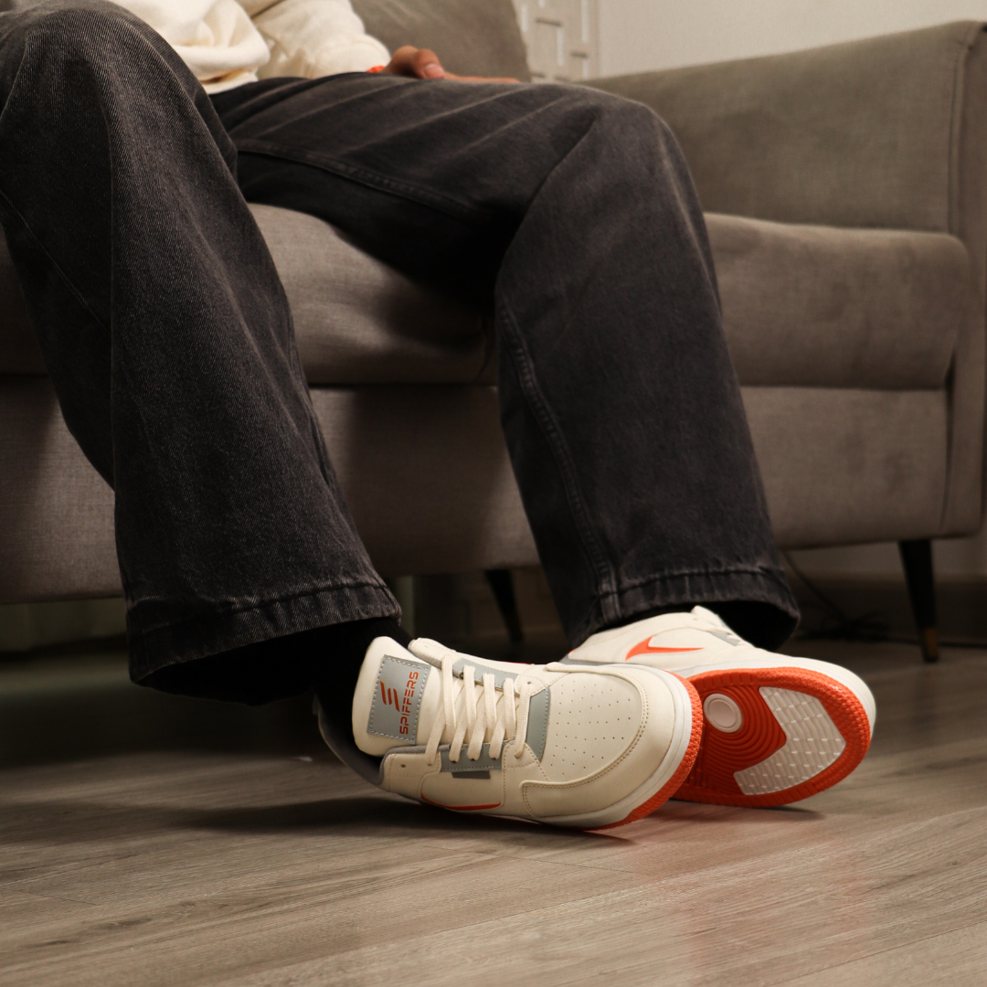 Brions Sneakers (Cream Orange)