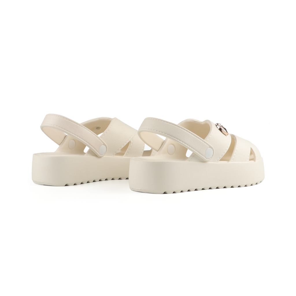 Ella Female Slides - White