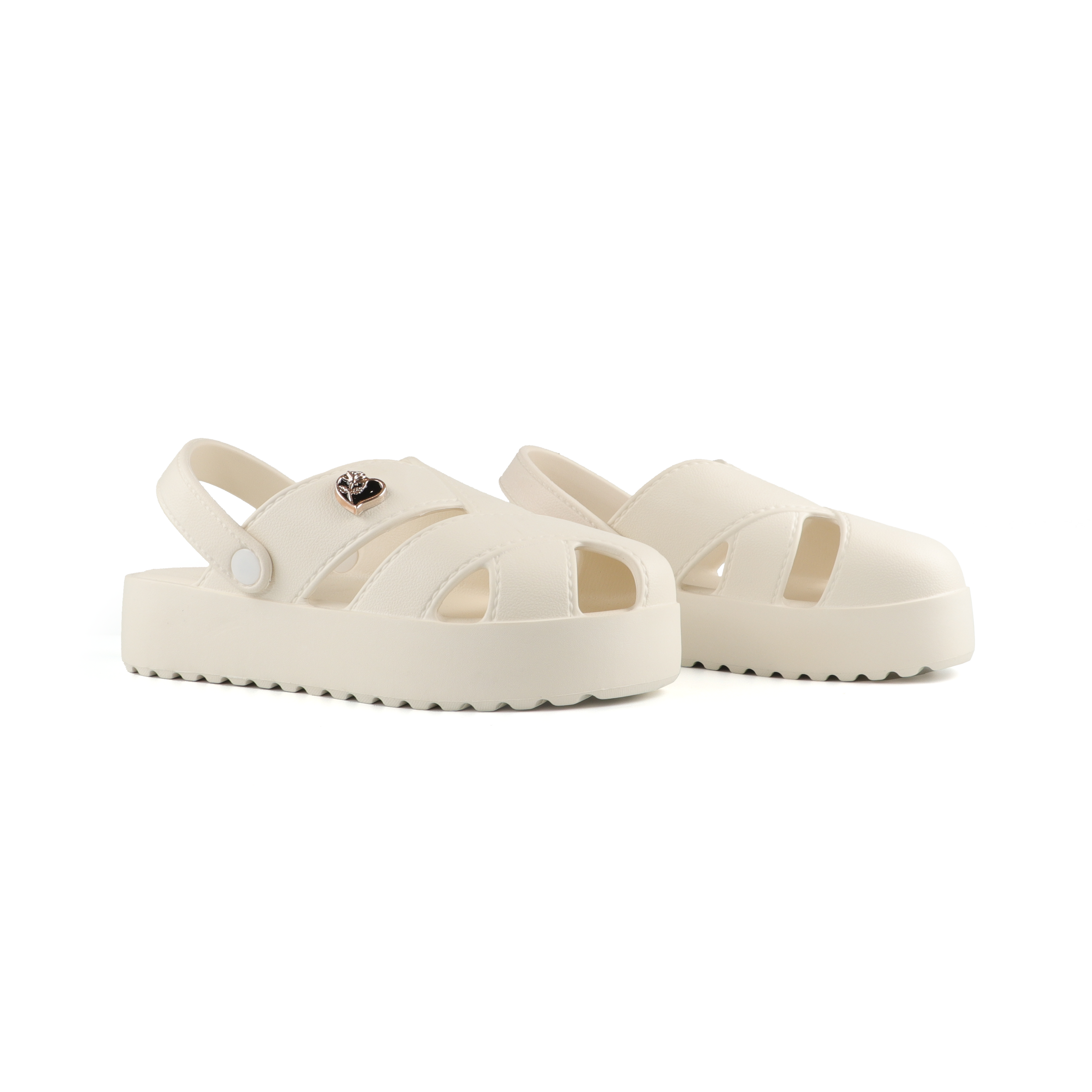 Ella Female Slides - White