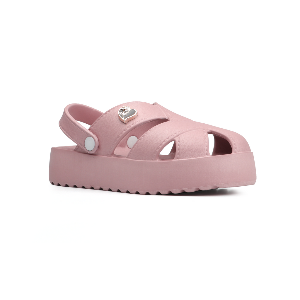 Ella Female Slides - Pastel Pink